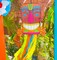 Tiki Piñata Mask Luau Party Decorations Small 4-piece Set, Great for Tropical Birthday Pool Parties Decoration